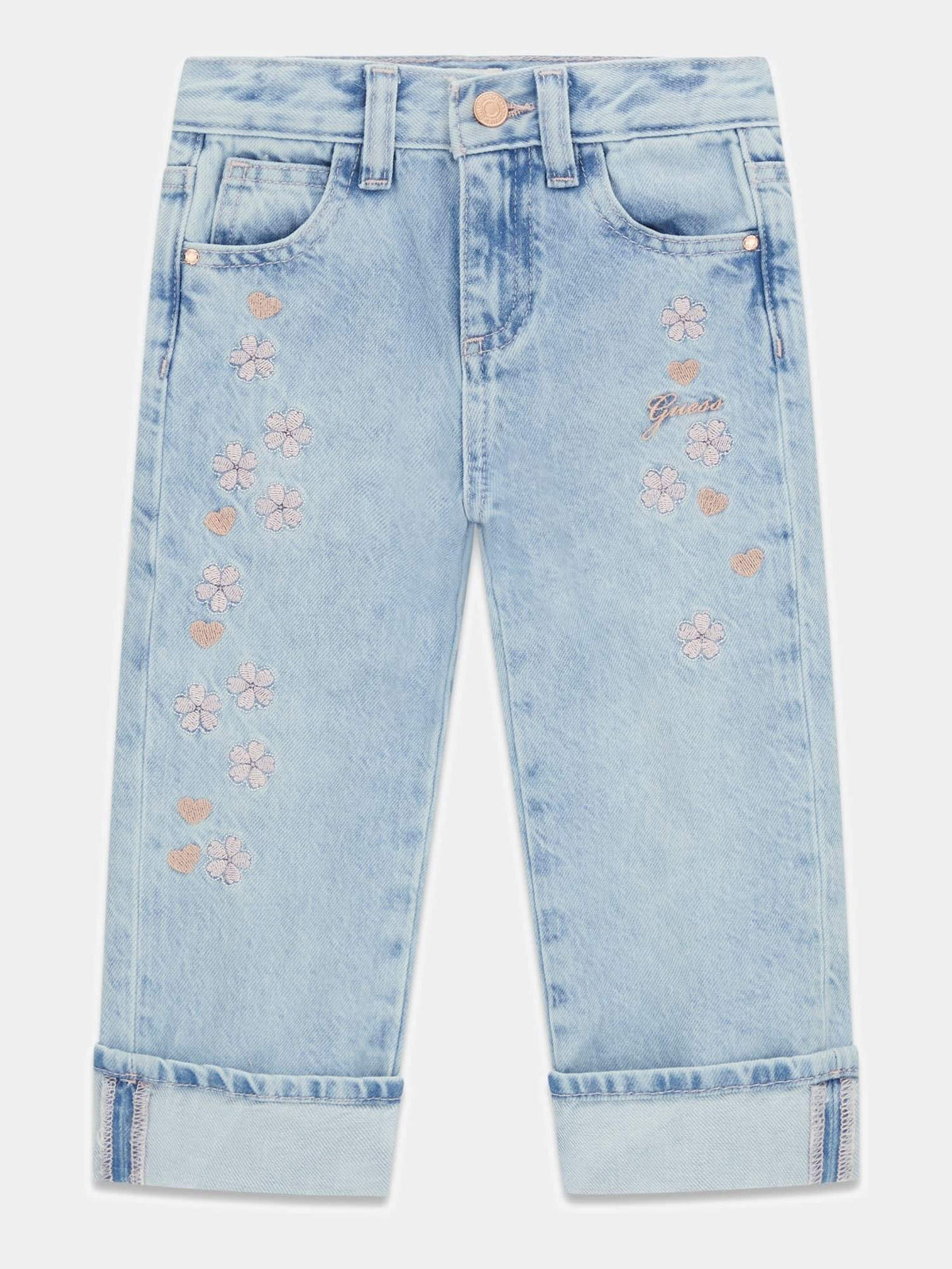 PALAZZO RGD DNM PANTS W/EMBROI