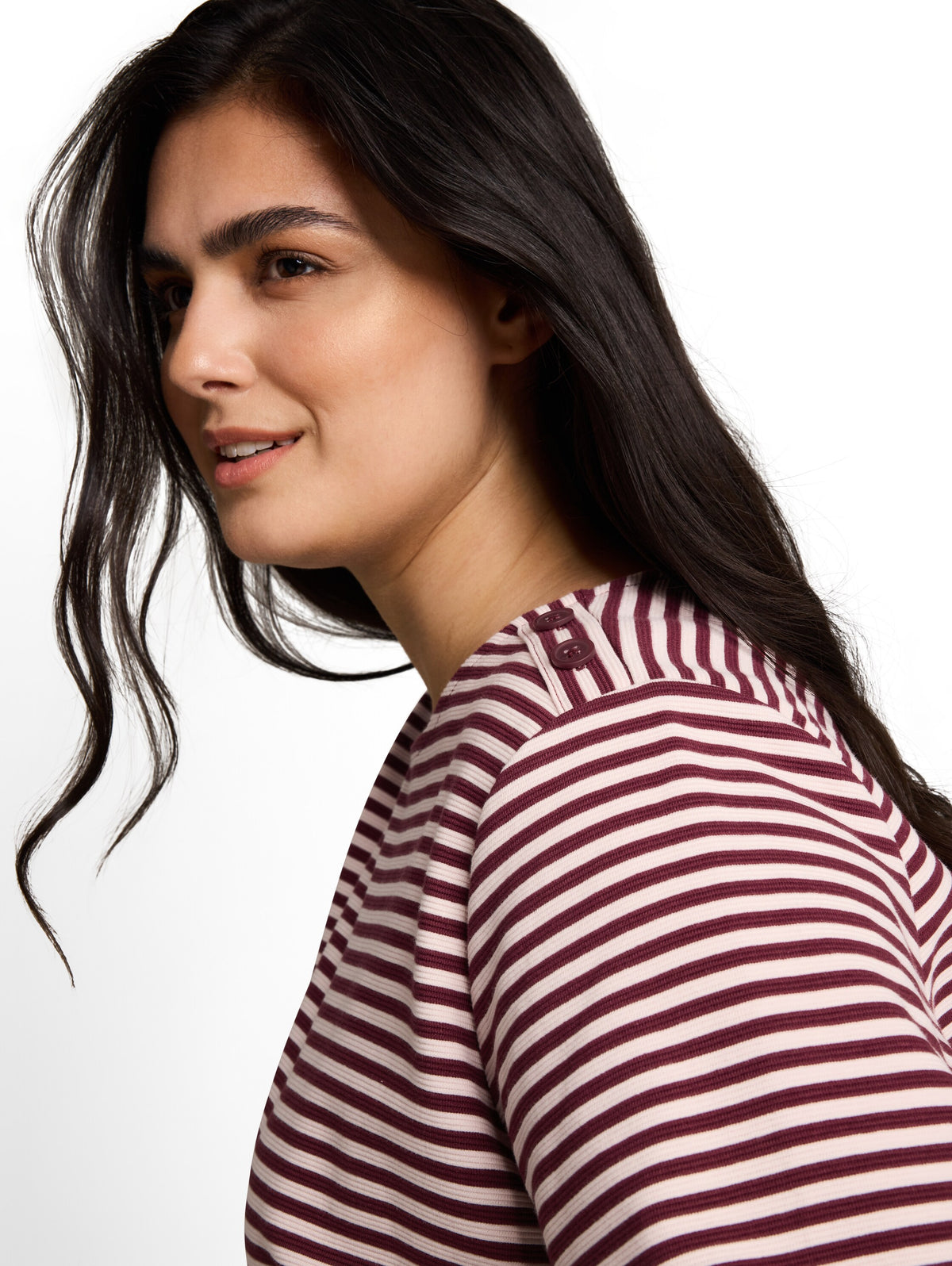 Plus Size - Langarmshirt mit Knopf-Details
