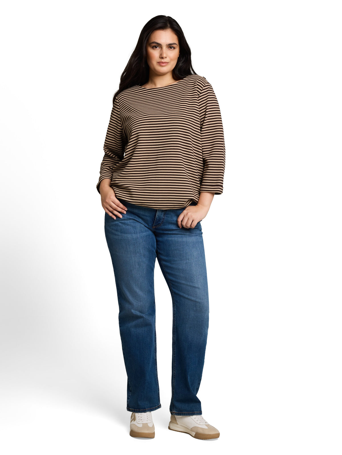 Plus Size - Langarmshirt mit Knopf-Details