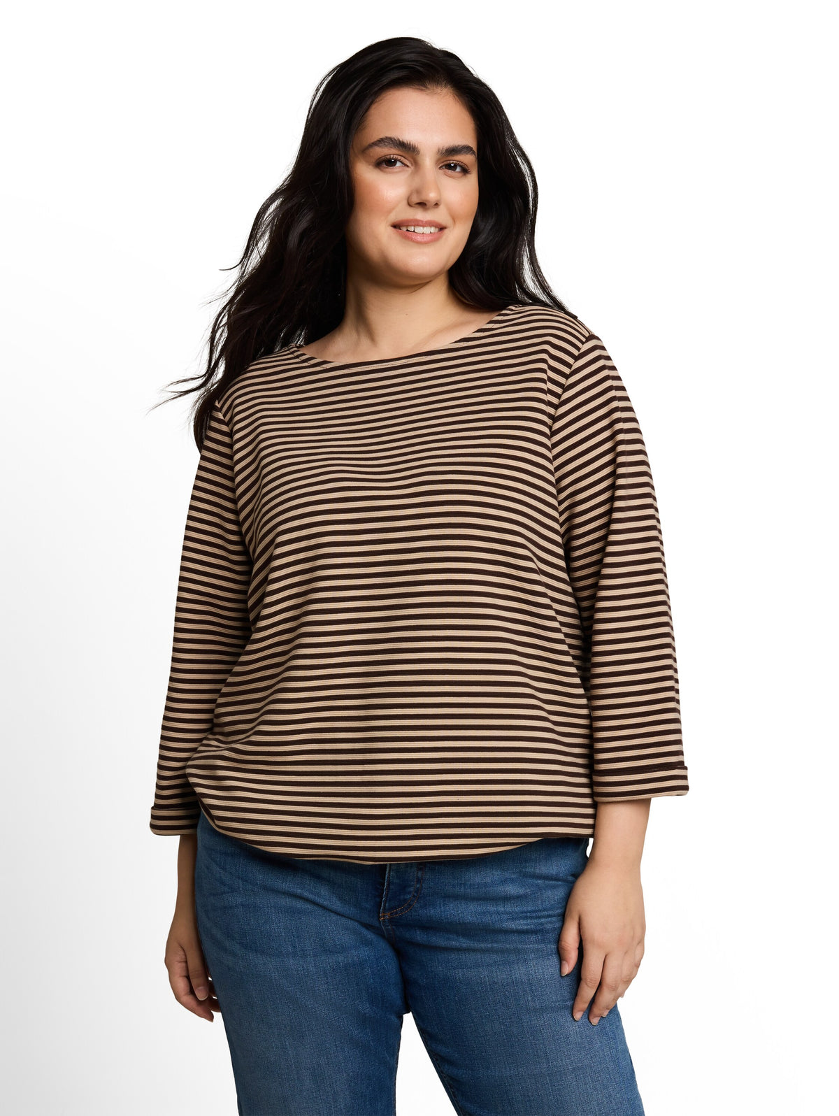 Plus Size - Langarmshirt mit Knopf-Details