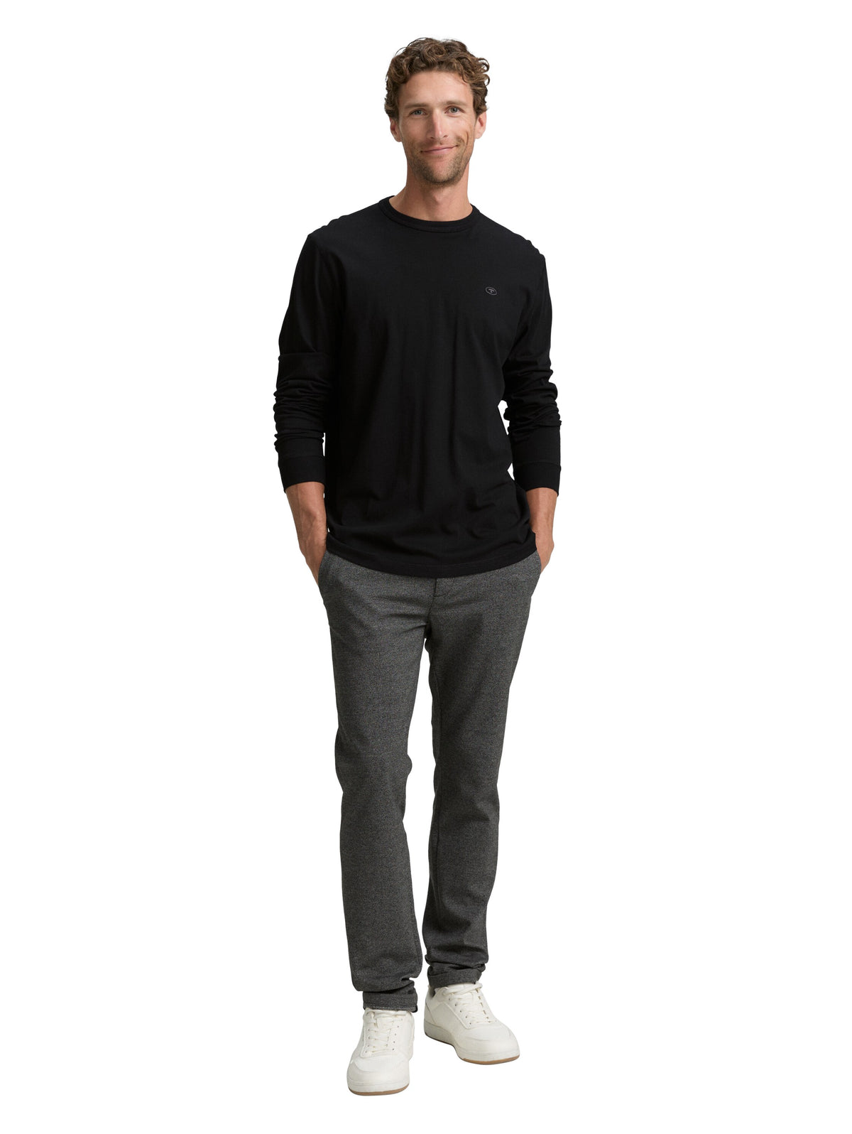 Basic Langarmshirt aus Baumwolle