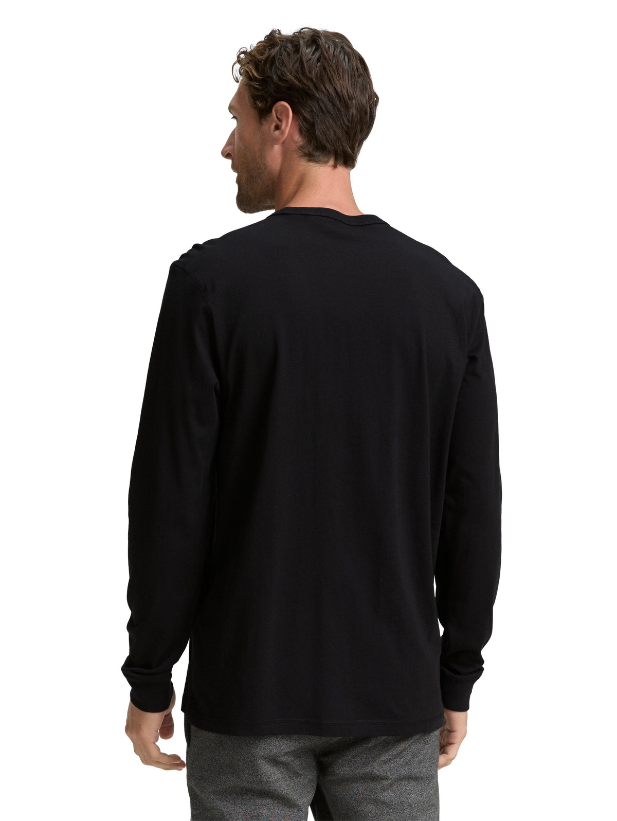 Basic Langarmshirt aus Baumwolle