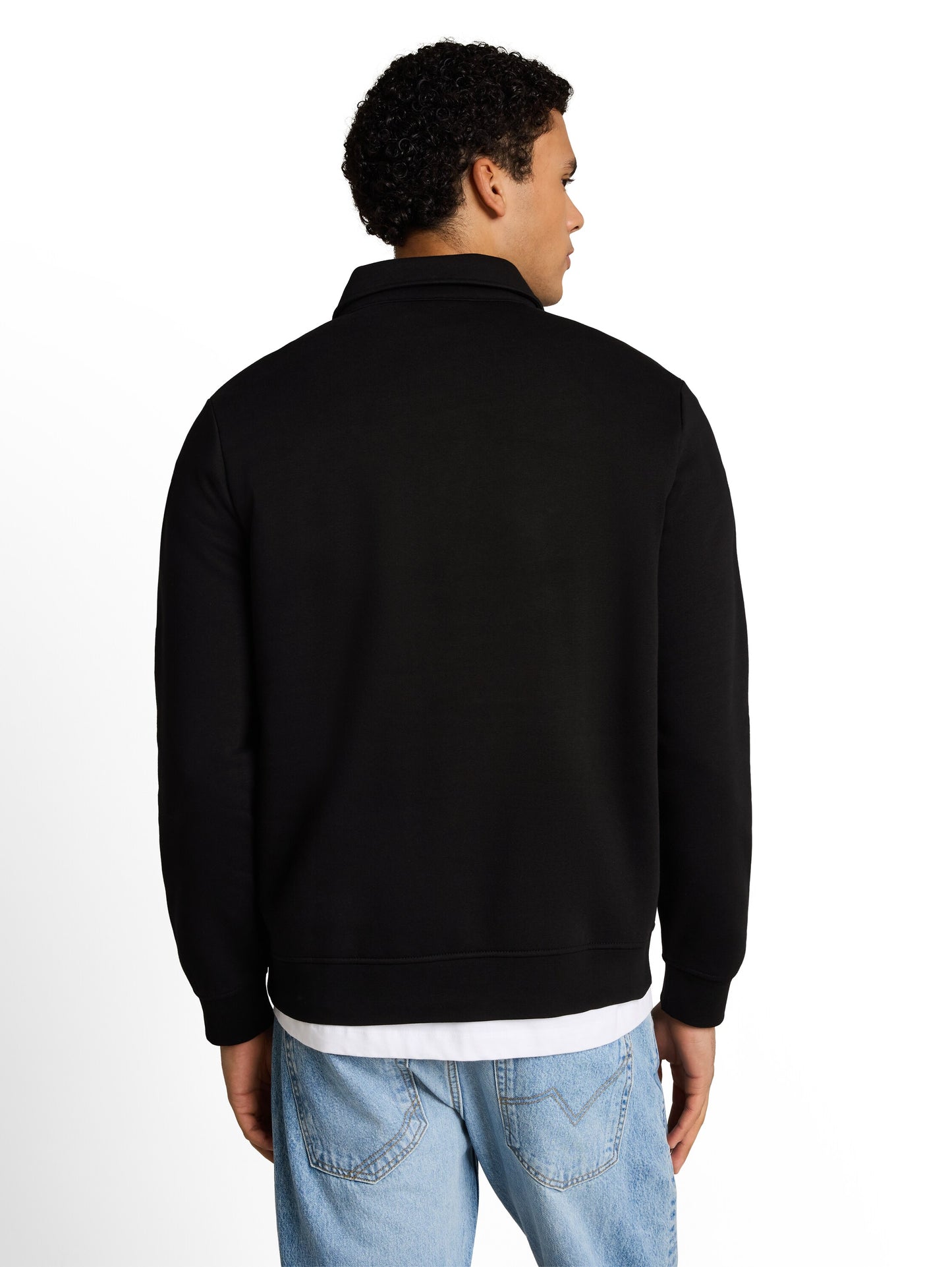 Sweatshirt mit Polokragen
