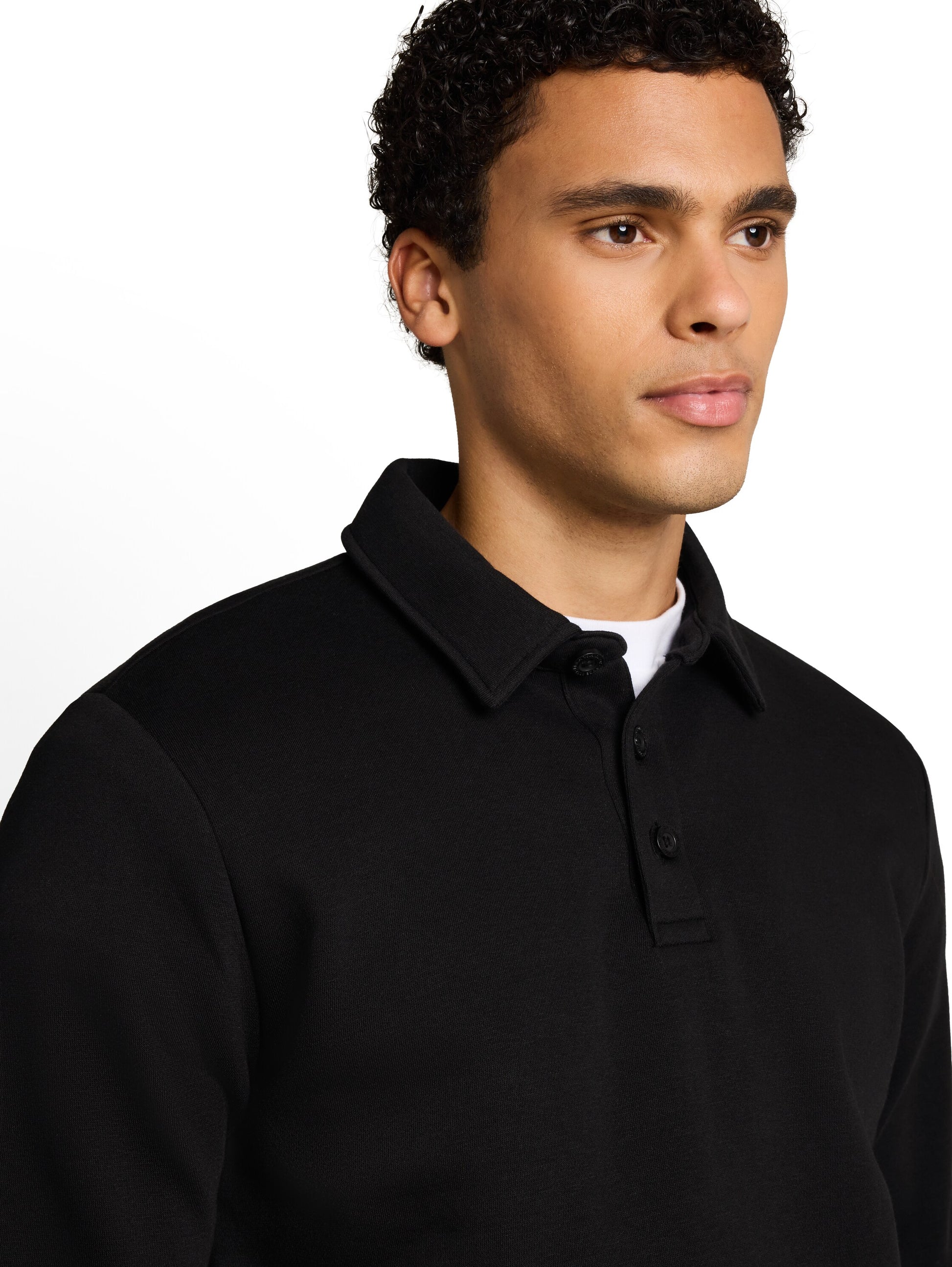 Sweatshirt mit Polokragen