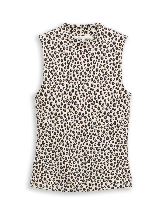 Slim Fit Top mit Stehkragen