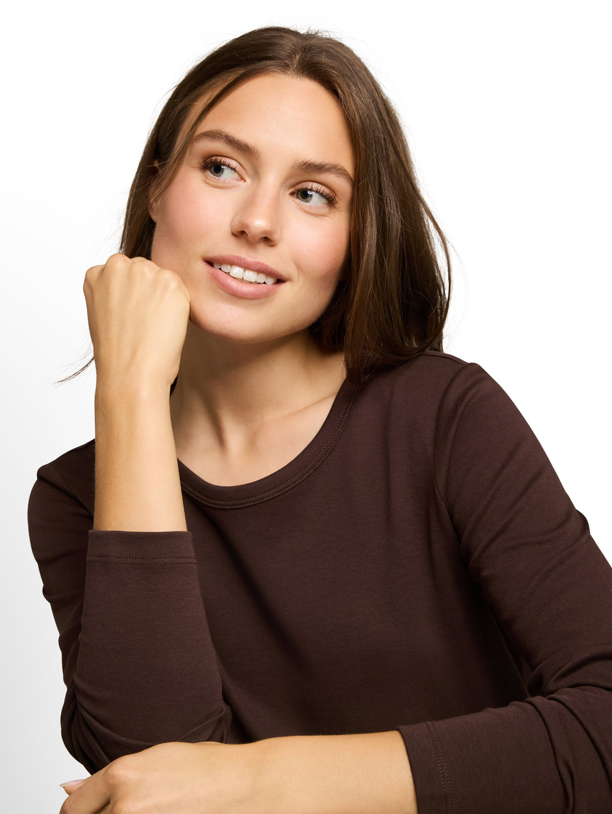 Basic Langarmshirt aus Baumwolle