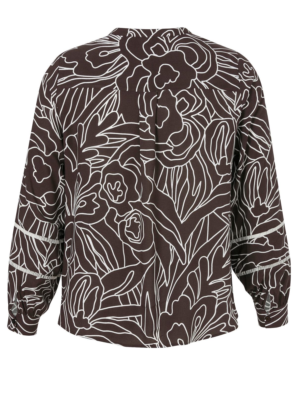 Bluse Stehkragen 1/1 Arm Druck