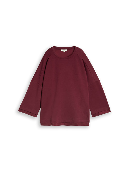 Plus Size - Loose Fit Sweatshirt mit 7/8-Arm