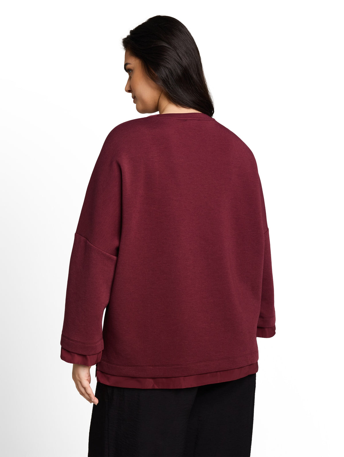 Plus Size - Loose Fit Sweatshirt mit 7/8-Arm
