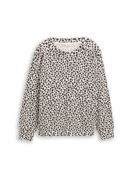 Loose Fit Sweatshirt mit Leo-Print