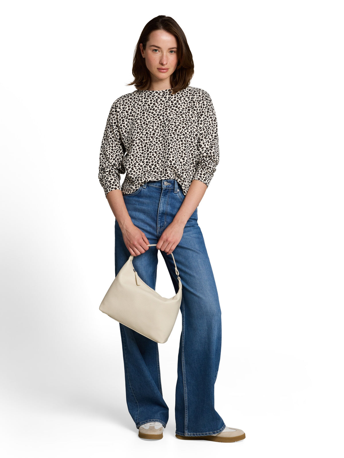 Loose Fit Sweatshirt mit Leo-Print