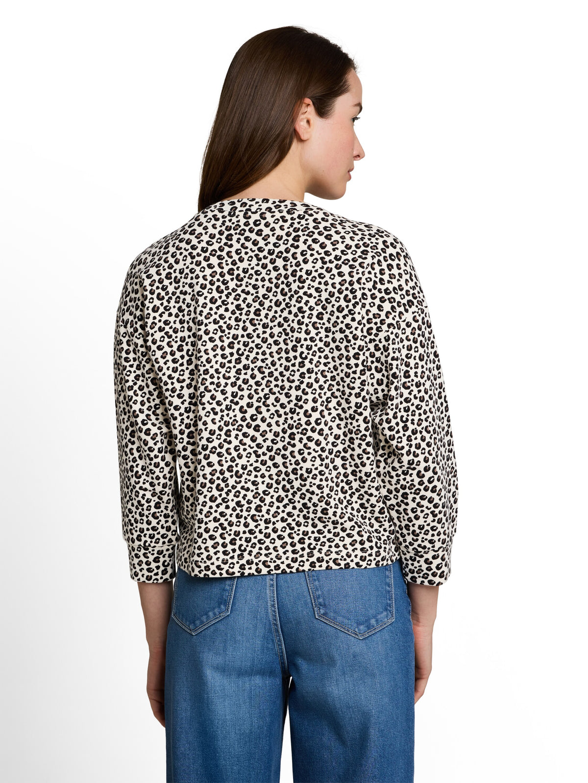 Loose Fit Sweatshirt mit Leo-Print