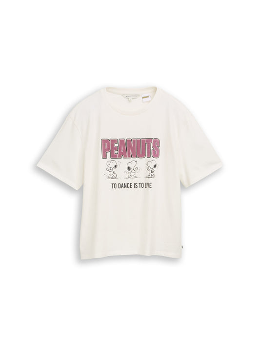 Boxy Fit T-Shirt mit Snoopy-Print