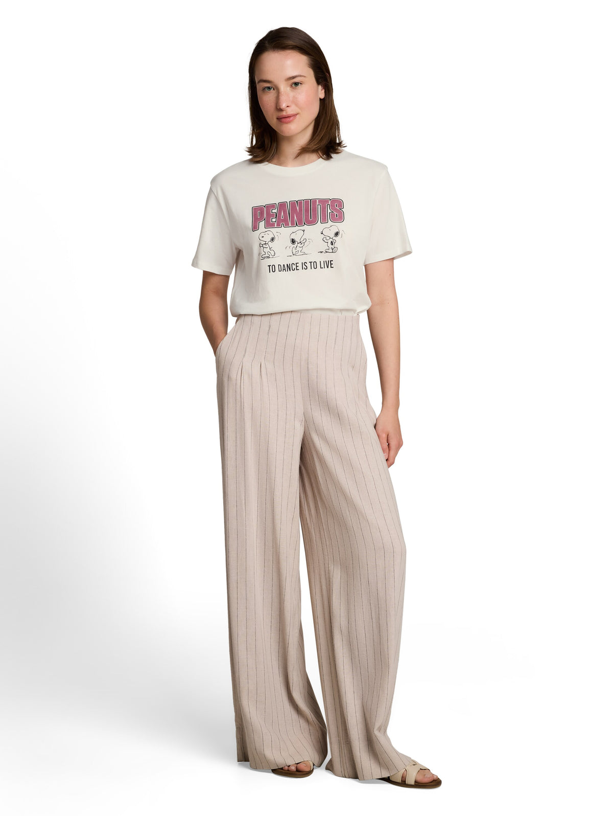 Boxy Fit T-Shirt mit Snoopy-Print