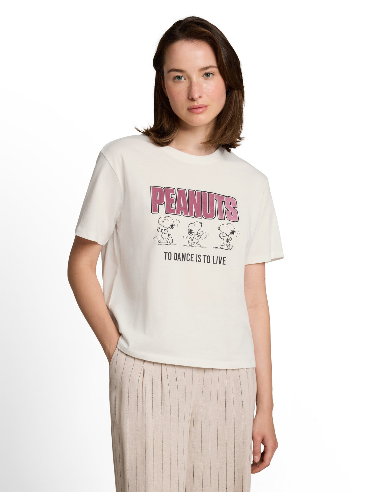 Boxy Fit T-Shirt mit Snoopy-Print