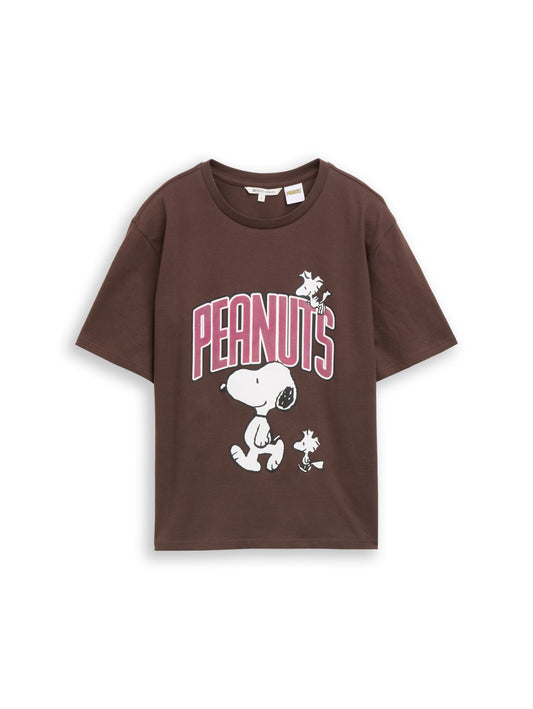 Boxy Fit T-Shirt mit Snoopy-Print