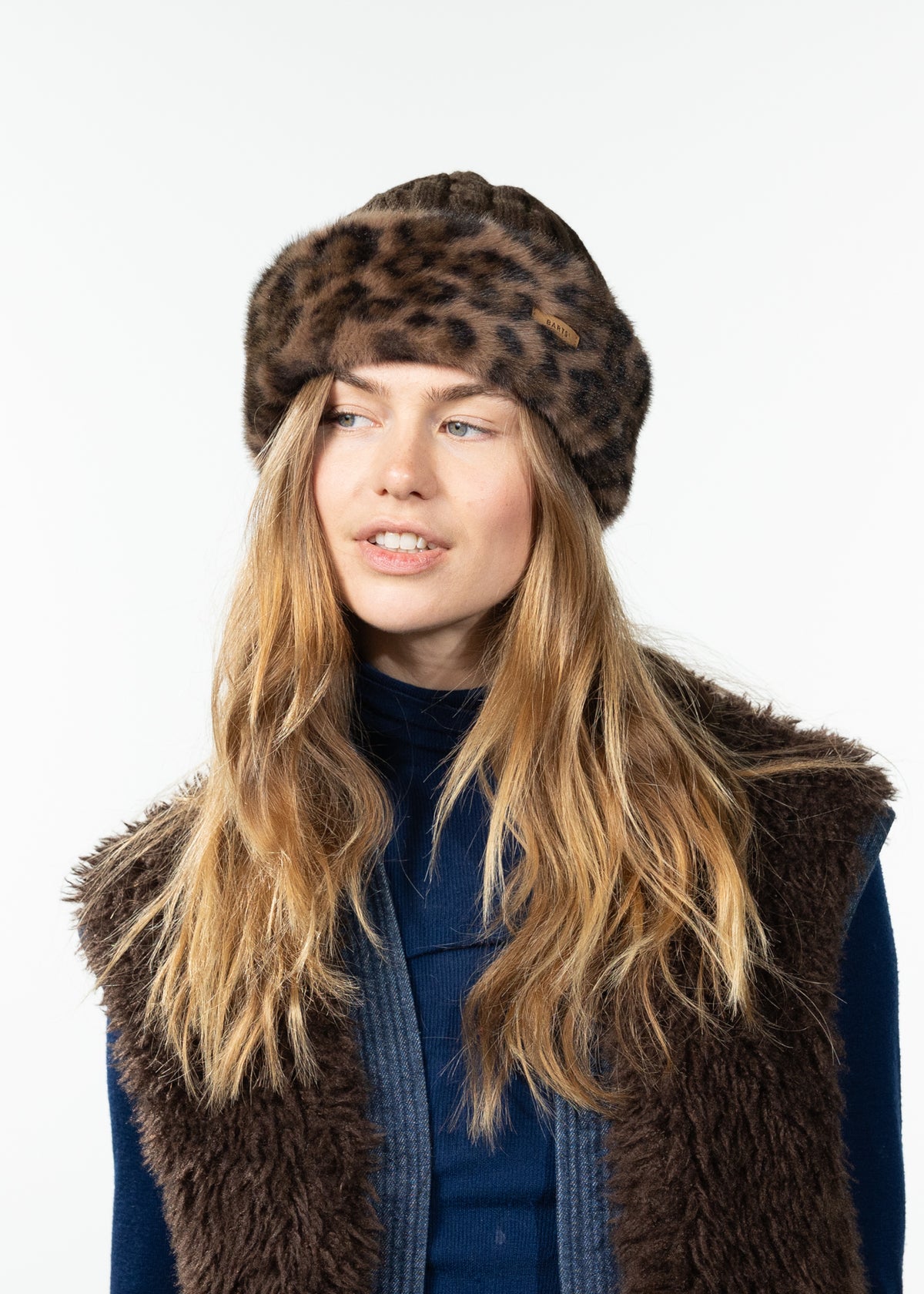 Fur Cable Bandhat, print brown