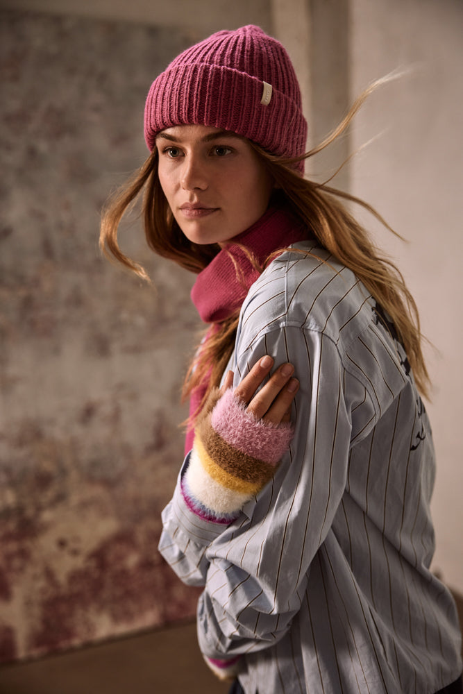 Kumana Fingerless Gloves, pink