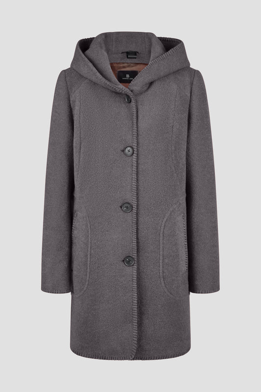 Wolljacke mit Kapuze