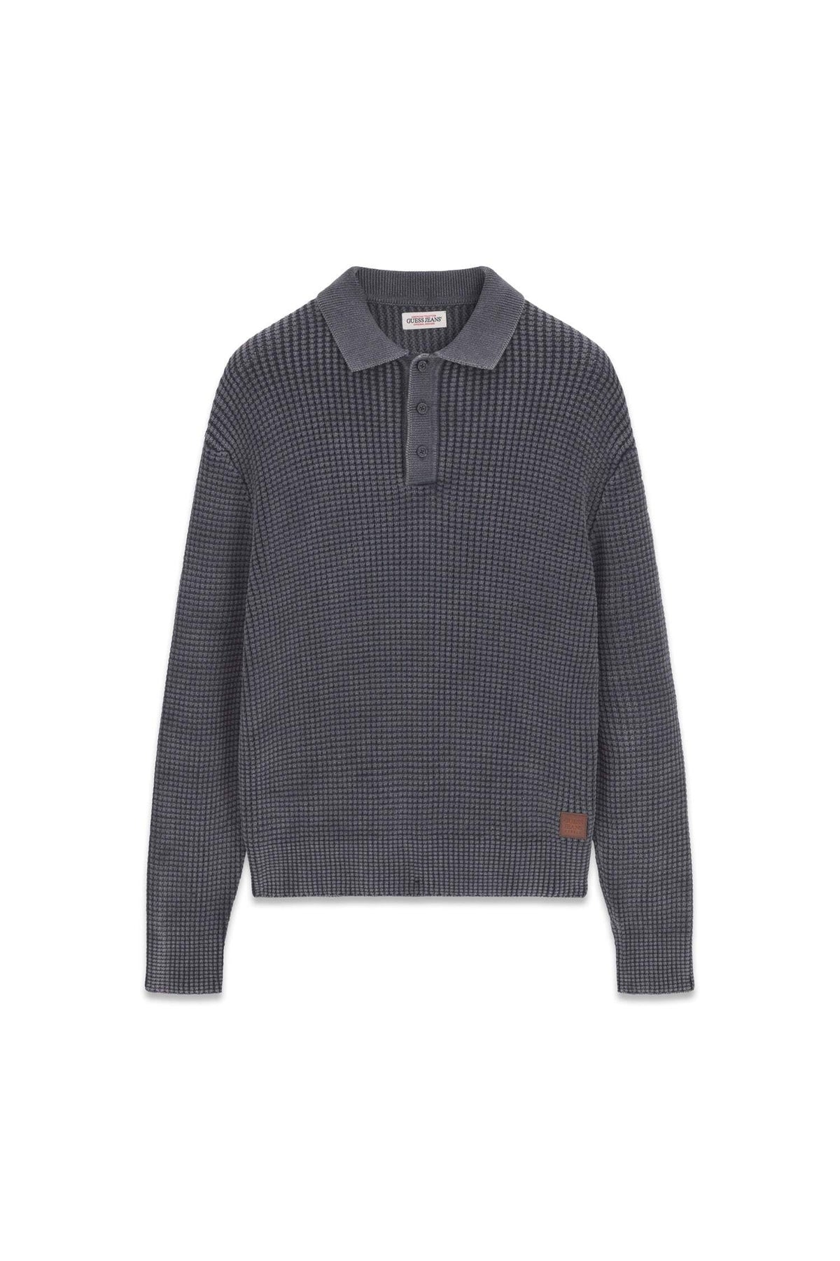 GJ LS WAFFLE POLO SWTR