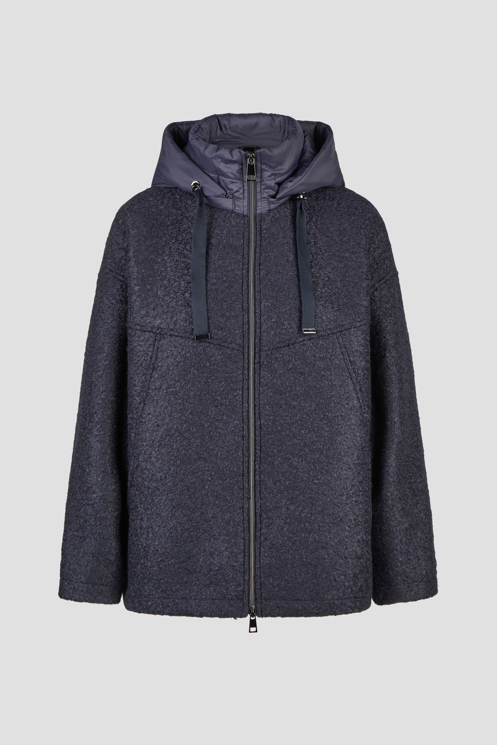 Wolljacke mit Kapuze