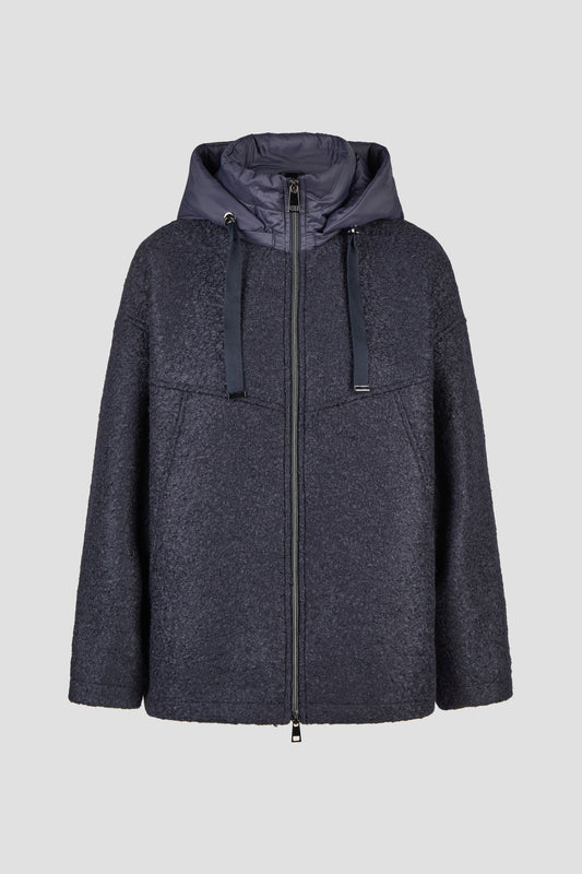 Wolljacke mit Kapuze