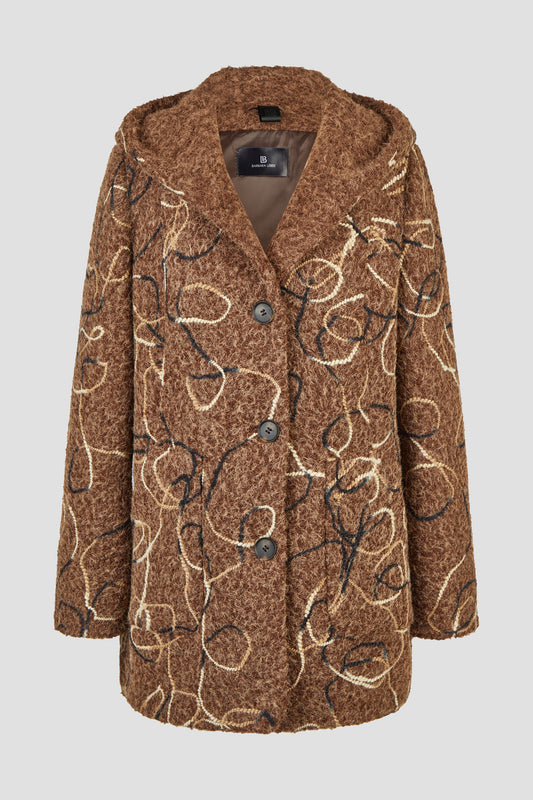 Wolljacke mit Kapuze