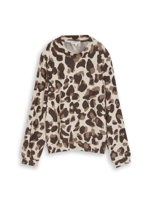 Cosy Langarmshirt mit Muster