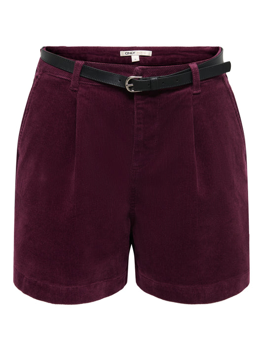ONLZEVA HW BELT CORD SHORTS CC PNT