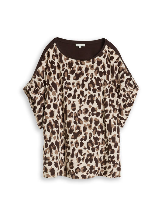 Plus Size - T-Shirt mit Leo-Print