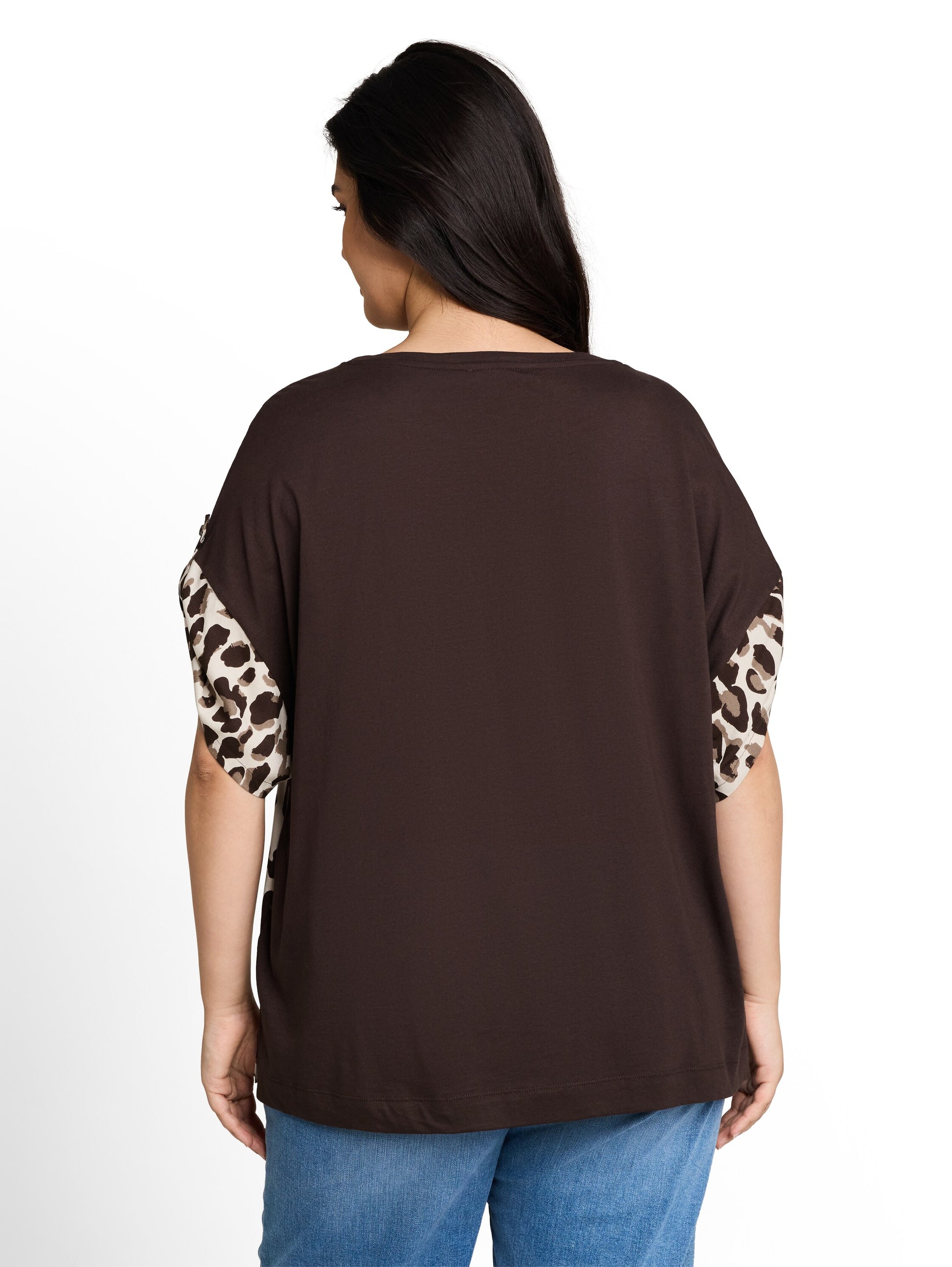 Plus Size - T-Shirt mit Leo-Print