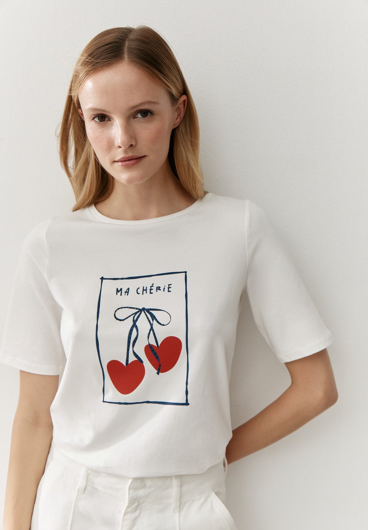 T-Shirt mit Kirschen-Print