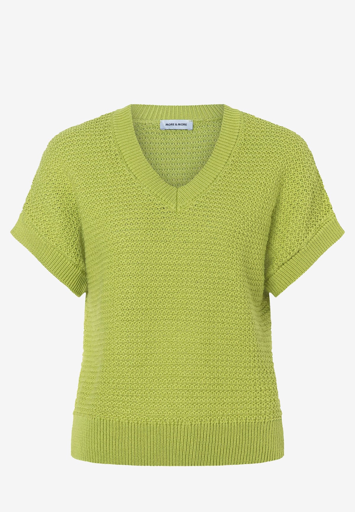 Struktur-Pullover mit V-Ausschnitt