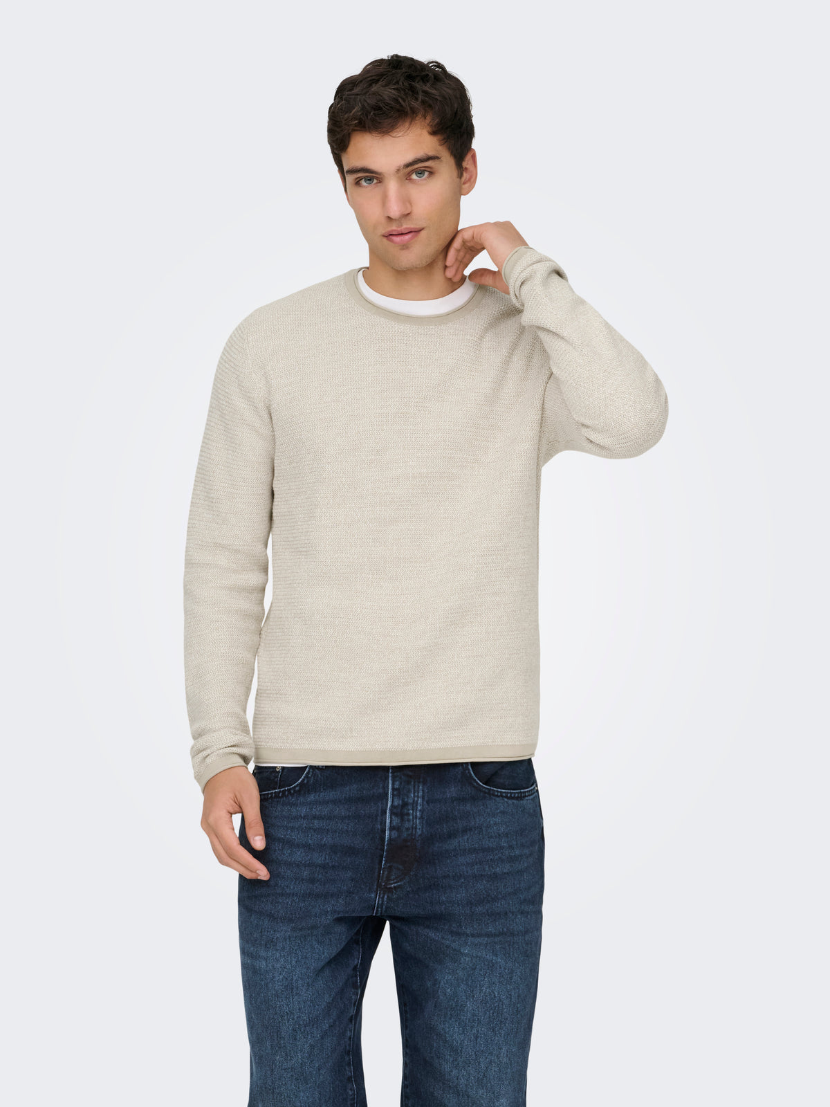 ONSERIC REG 12 STRUC CREW KNIT NOOS