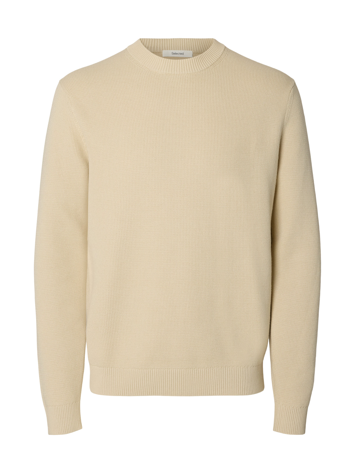 SLMDANE LS KNIT REG STRUC CREW NECK NOOS