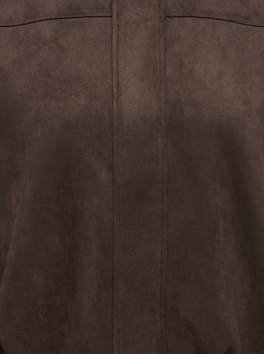 CARMOON-STINA L/S FAUX SUEDE BOMBER OTW