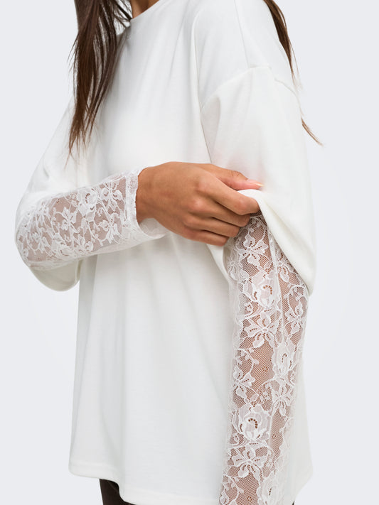 ONLTAHLIA L/S LACE TOP JRS