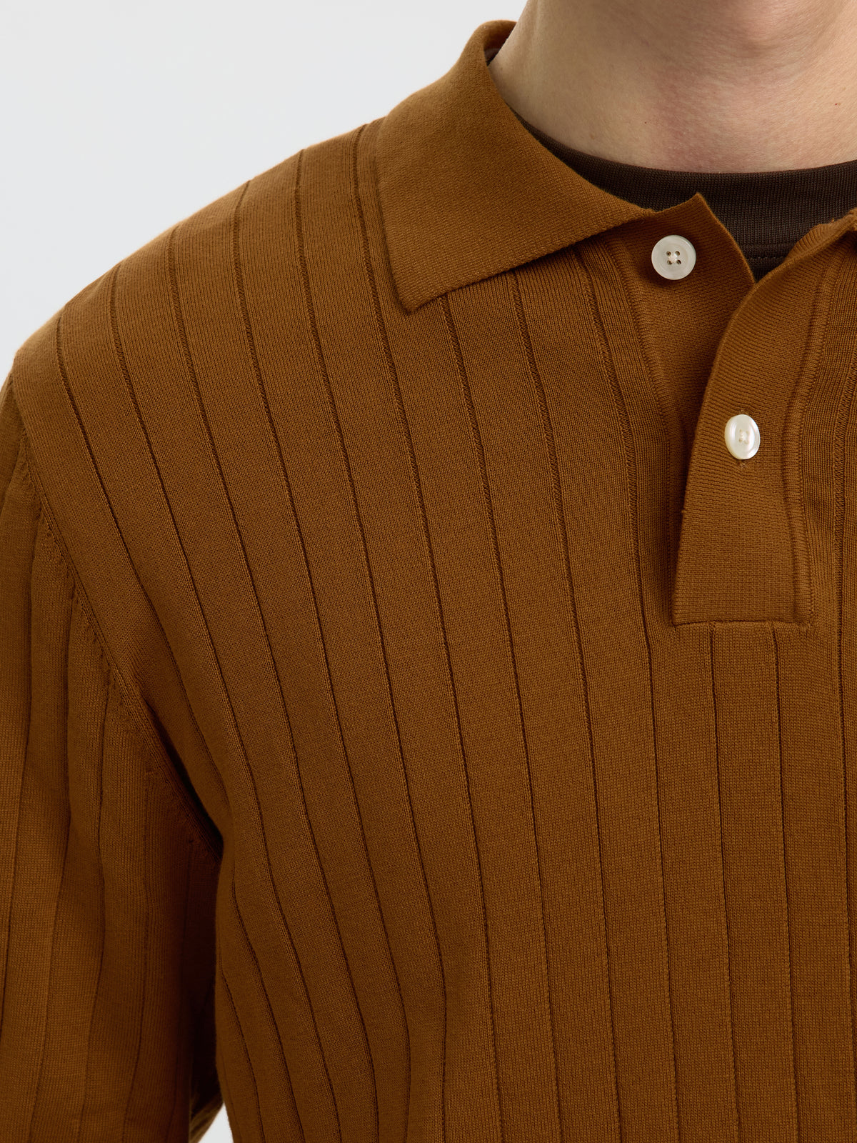 SLMTORINO LS KNIT RIB POLO NOOS