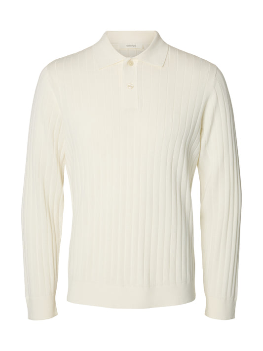 SLMTORINO LS KNIT RIB POLO NOOS