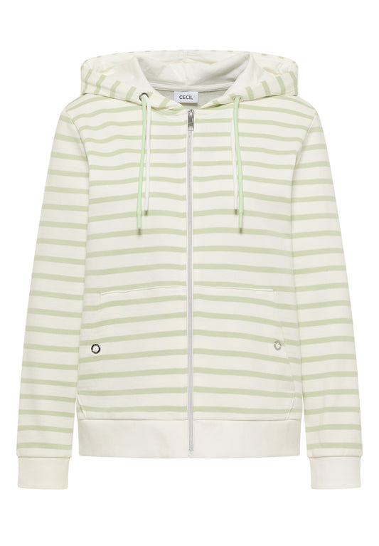 Langarm Jacke mit Kapuze und Struktur