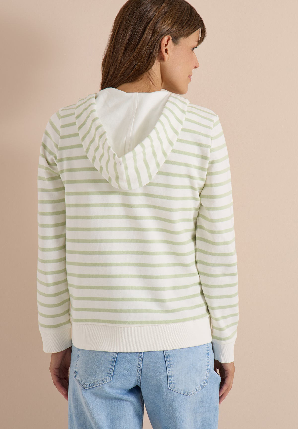 Langarm Jacke mit Kapuze und Struktur