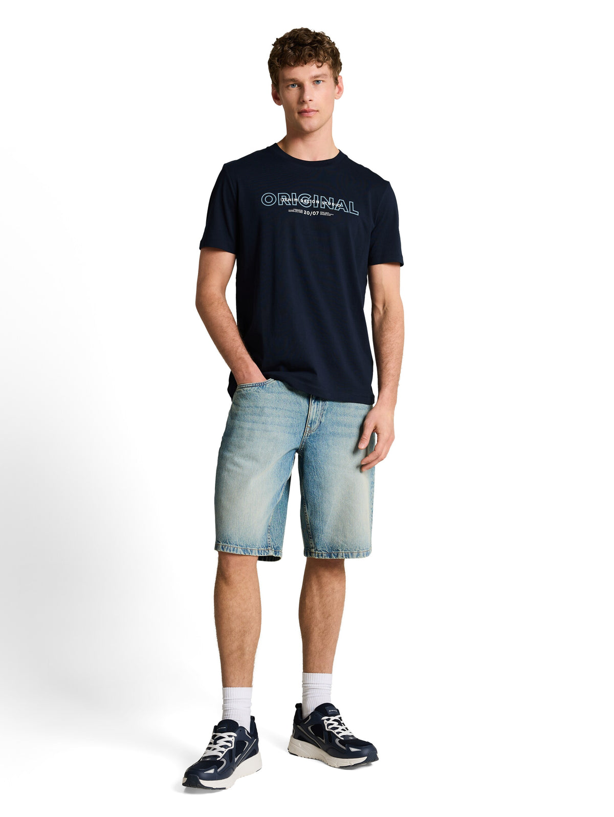 Basic T-Shirt mit Logo-Print