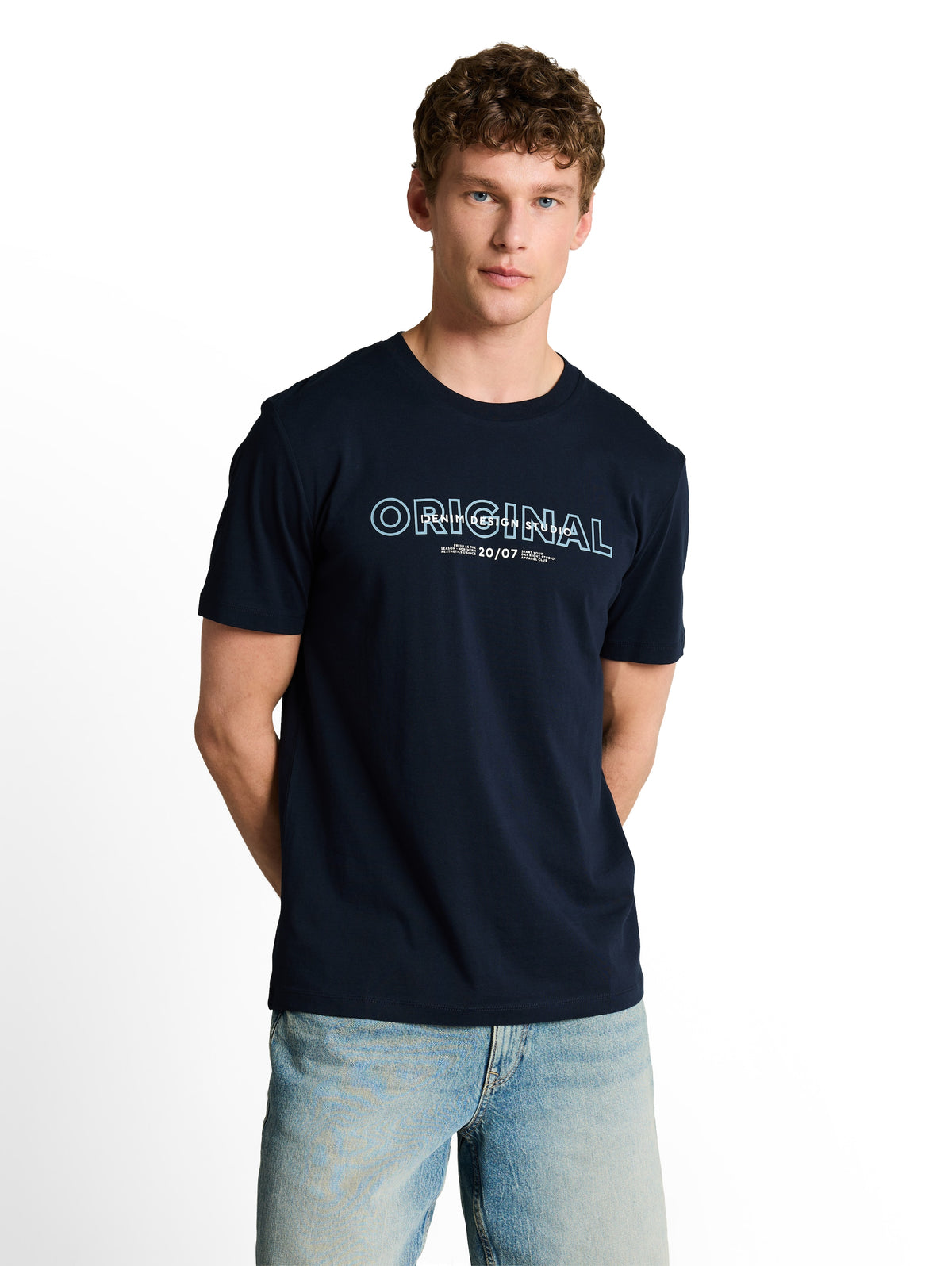 Basic T-Shirt mit Logo-Print