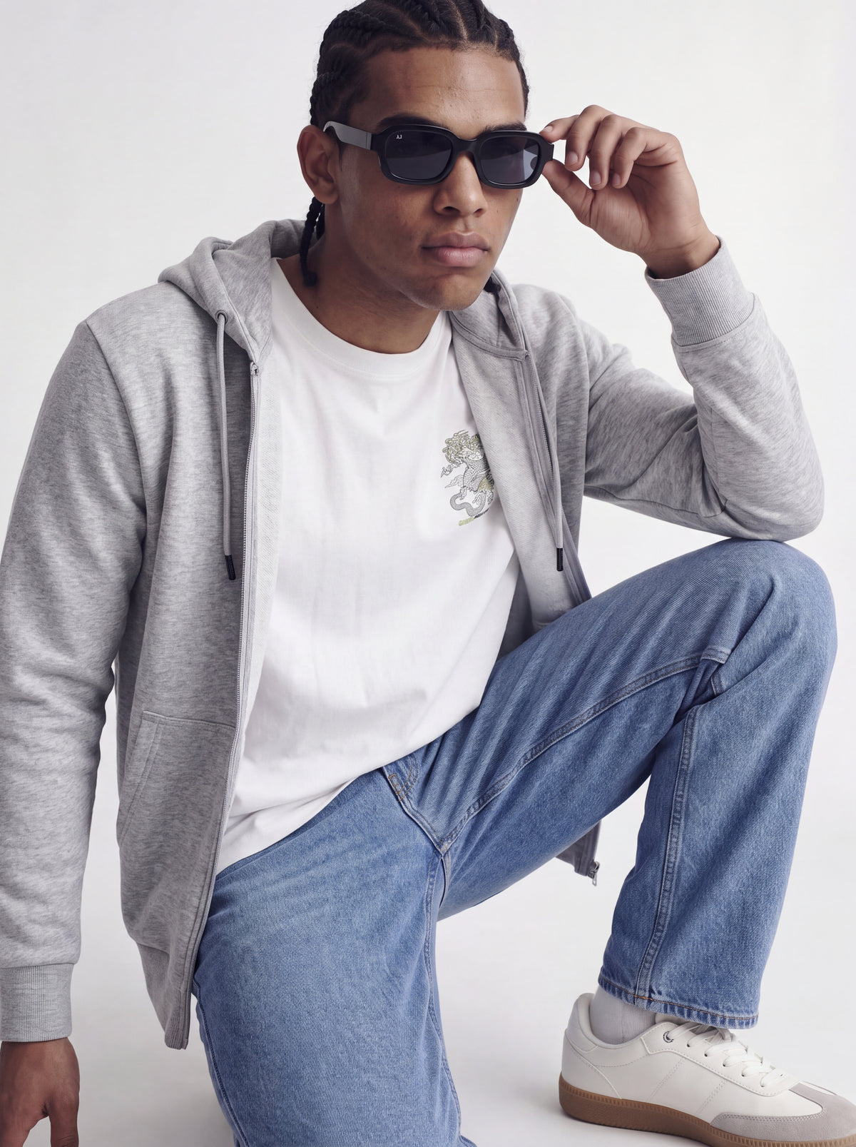 JJEBRADLEY SWEAT ZIP HOOD NOOS