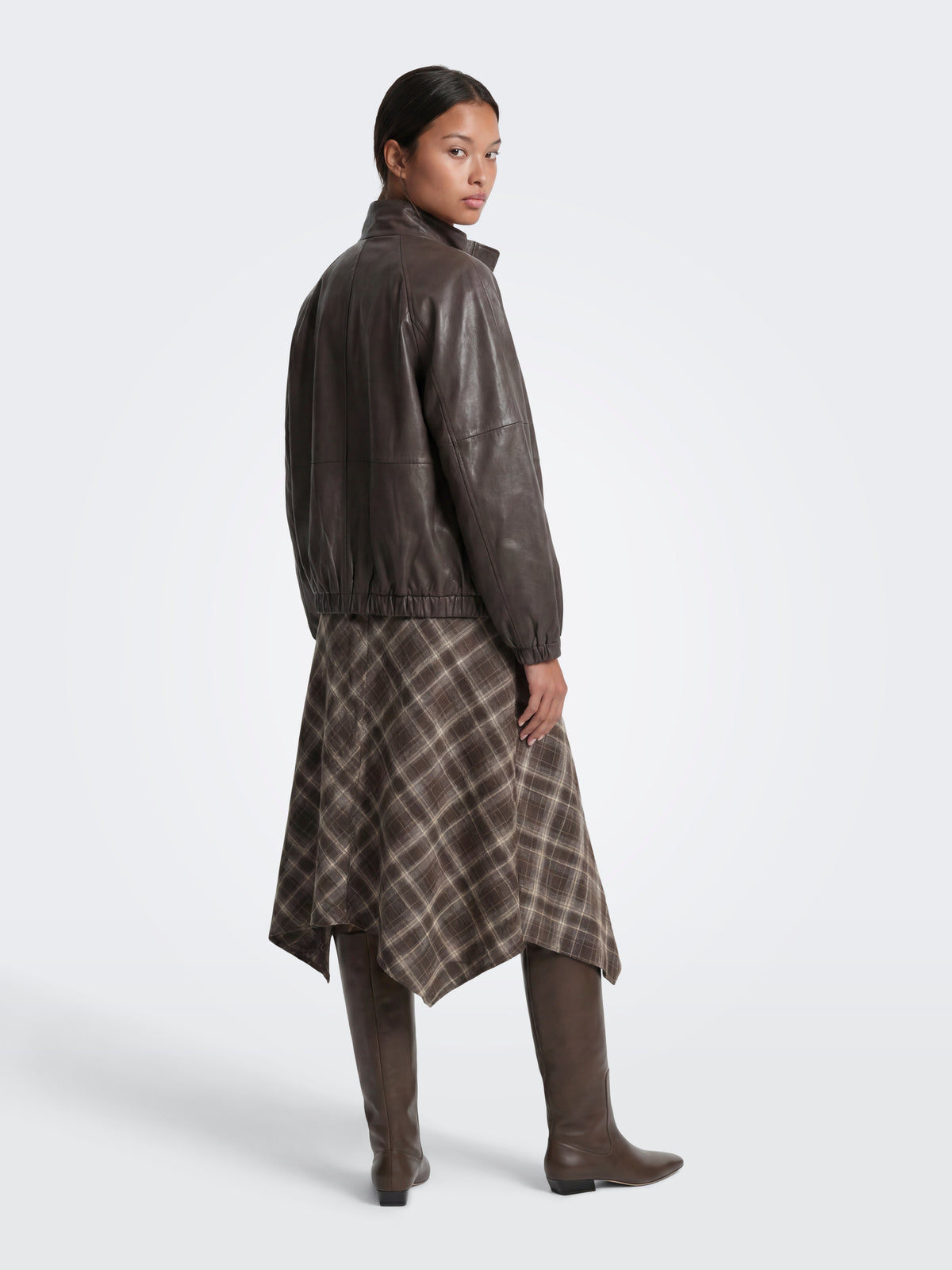 ONLGUKA LONG ASSY CHECK SKIRT WVN