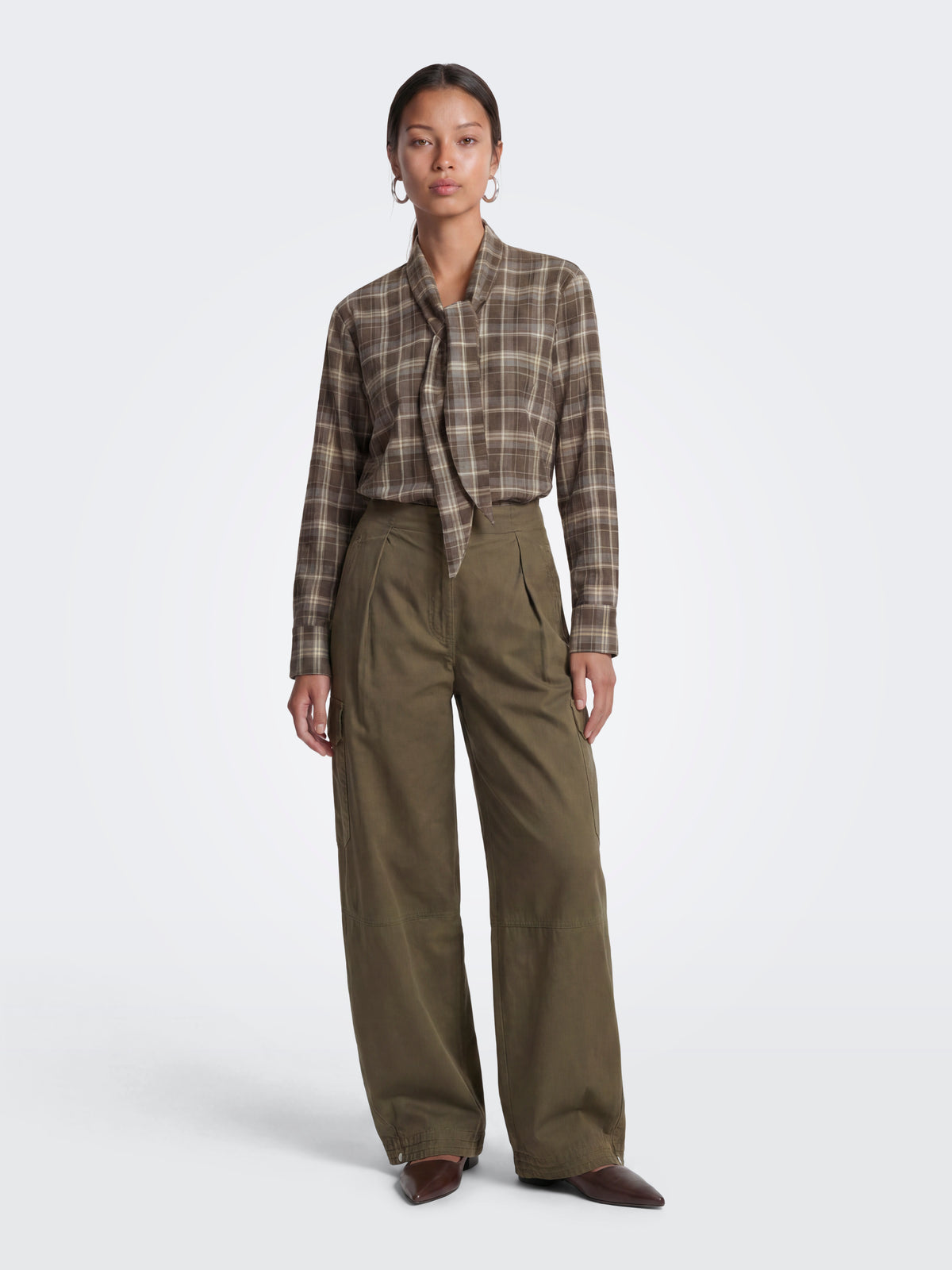 ONLGUKA L/S TIE ASSY CHECK SHIRT WVN