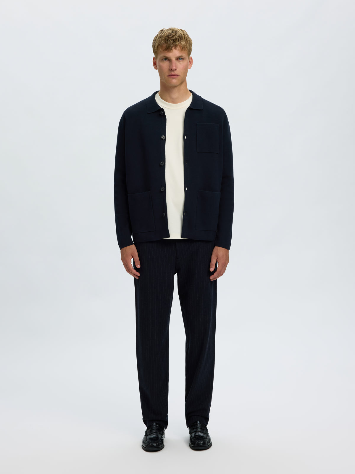 SLMMIKE LIGHT POLO CARDIGAN NOOS