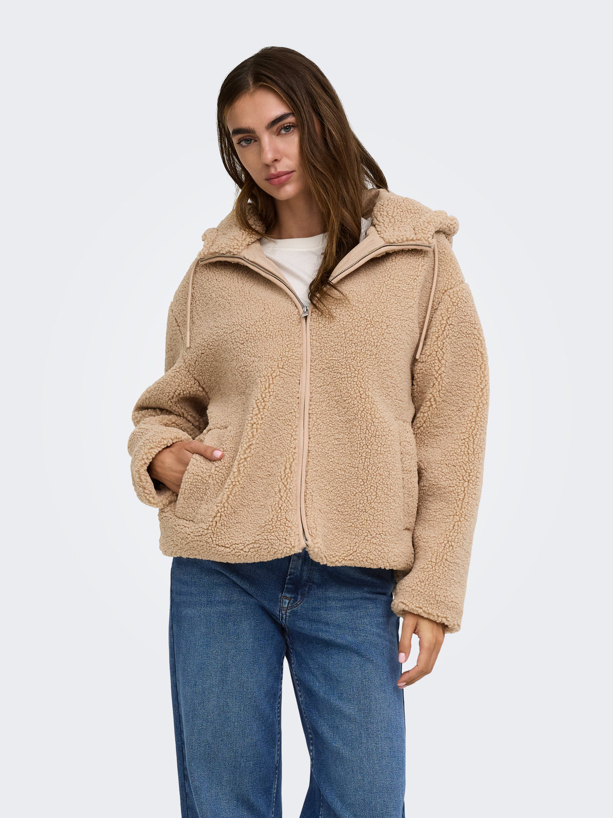 ONLASPEN HOOD TEDDY JACKET CC OTW