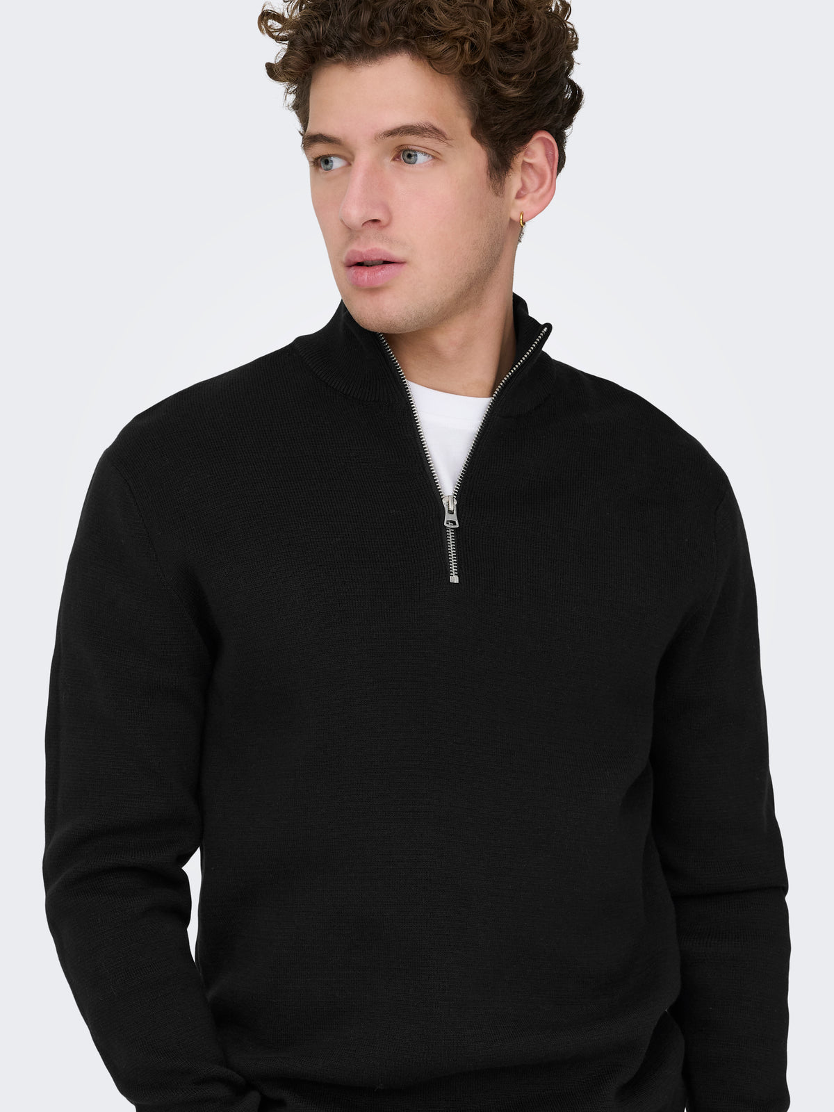 ONSTING REG HALF ZIP KNIT NOOS