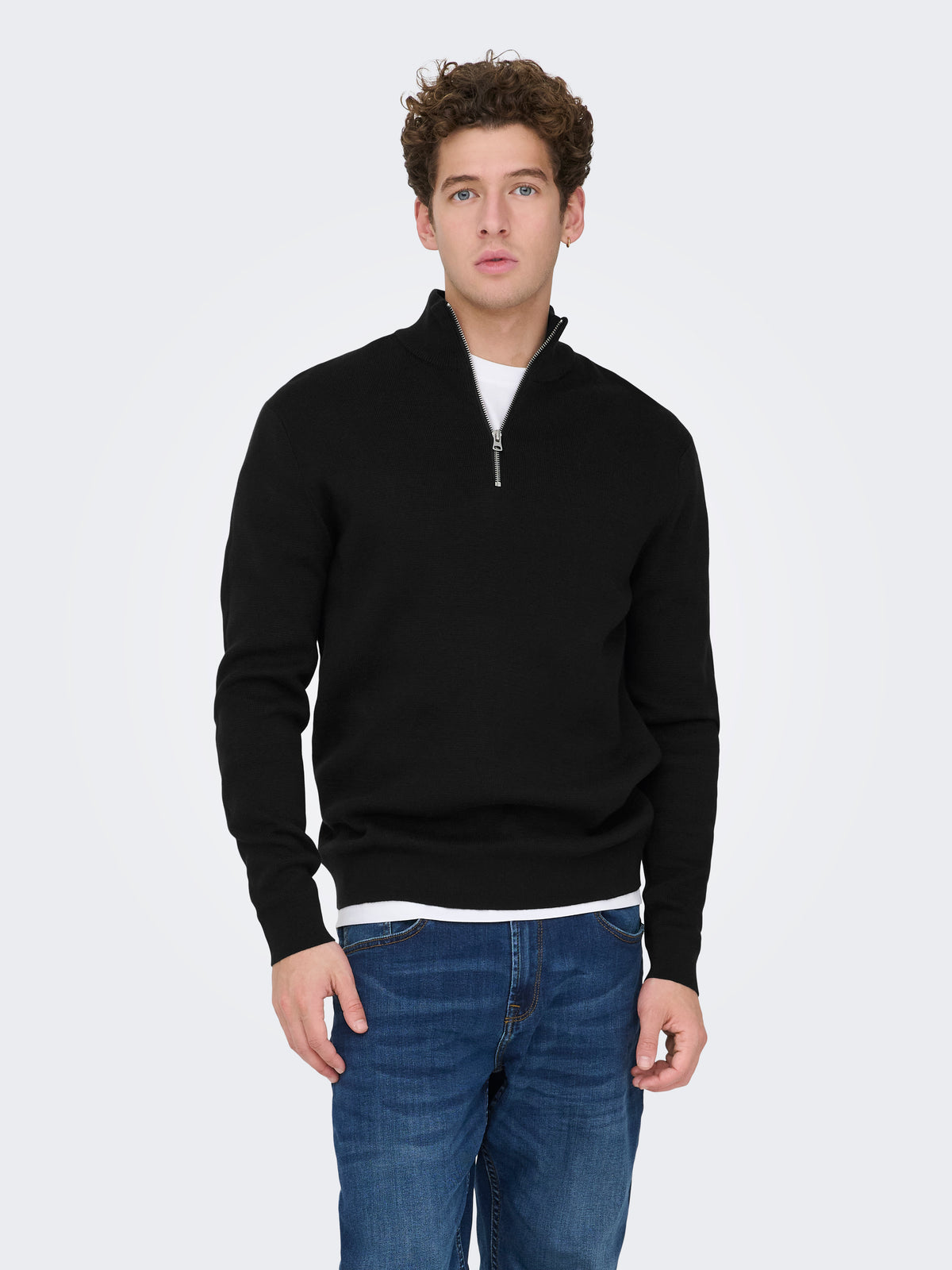 ONSTING REG HALF ZIP KNIT NOOS